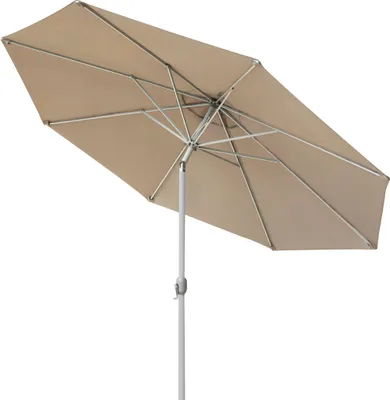 Produktbild von Sonnenschirm 3,5m rund creme Garten Balkon knickbar mit Kurbel UV-Schutz Gestell silber paramondo interpara