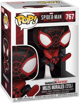 A Funko Pop! vinyl figure of Miles Morales in its original packaging.