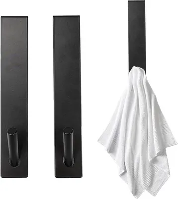 Produktbild von Famanu Duschhaken Set aus 2 rostfreiem Edelstahl - ohne Bohren, mit Gummischutz
