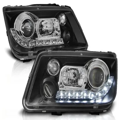 Immagine prodotto di Fari diurni a LED di design, compatibili con VW Bora 98-05, neri
