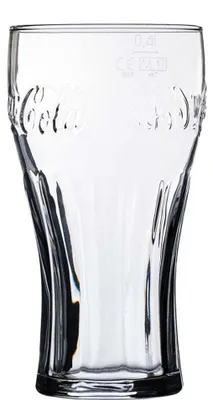 Image de Verres Coca-Cola en forme de bouteille, avec indicateur de niveau à 0,4 cl - Lot de 6