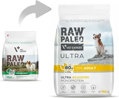 Zdjęcie produktu dla Vetexpert Raw Paleo Ultra Indyk Mini - Karma Sucha Dla Małych Psów