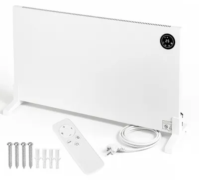 Productafbeelding van Vigevee Infraroodverwarming 1000W, elektrische verwarming met WLAN-app, thermostaat, afstandsbediening, geschikt voor wandmontage en als staande verwarming, wit