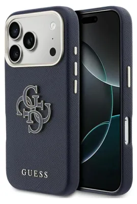 Immagine prodotto di Custodia per iPhone 17 Pro, Guess FW Resin Logo, blu scuro