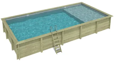 Produktbild von Altanka BAS7310OSPU2+PLA310, 50100 l, Gerahmter Pool, Kind & Erwachsener, Leiter, Holz