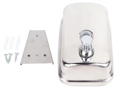 Produktbild von Seifenspender zur Wandmontage, Edelstahlhalter, 500 ml Fassungsvermögen, für Badezimmer und Küche