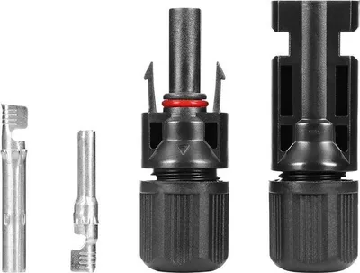 Immagine prodotto di Coppia di connettori MC4 femmina e maschio per PV da 4 mm e 6 mm, in blister