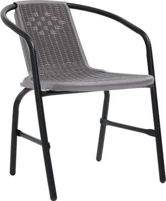 Produktbild von vidaXL Gartenstühle 4 Stk. Kunststoff Rattan-Optik und Stahl 110 kg