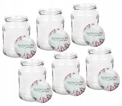 Produktbild von 6er Set Einmachgläser 720 ml mit Schraubdeckel, Glas, für Marmelade und Vorräte