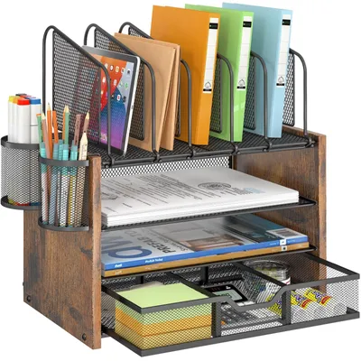 Immagine prodotto di Omgoods - Organizzatore da scrivania multifunzionale con cassetti