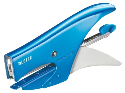 Produktbild von Leitz WOW 5531, 15 Blätter, Blau, Weiß, Metall, Kunststoff, 4,95 cm, Hinten