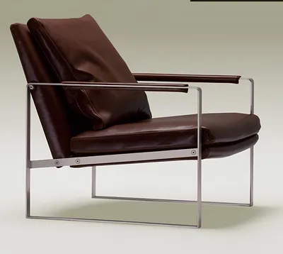 Obrázek produktu pro Sessel Design Couch Sofa Relax Braun Leder Lounge Club Polster Sitzer Luxus