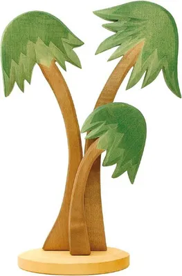 Produktbild von Holzfigur Palmengruppe mit Stütze