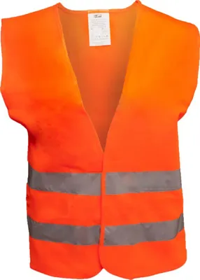 Produktbild von 1x orange Warnweste ERWACHSENE neon orange Größe XL EN 471 HP