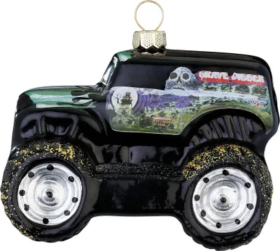 Produktbild von Christbaumschmuck Glas 9cm Monstertruck Figur Schwarz