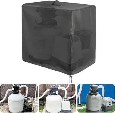 Obrázek produktu pro Ochranný kryt pro bazénové čerpadlo, kryt pro bazénové čerpadlo 84x61x86cm, kryt pískového filtru, kryt pro nadzemní bazénové čerpadlo, odolný proti UV záření, pro venkovní zahradu, k bazénu.
