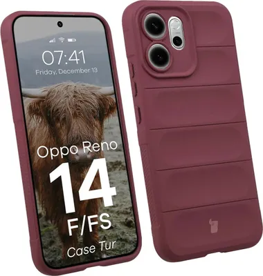 Produktbild von Robuste Handyhülle für Oppo Reno 14 F / 14 FS, Bizon Case Tur, Burgunderrot