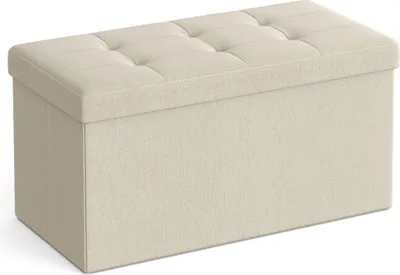 Produktbild von Hocker mit Stauraum OTTOMAN 76x38 cm, creme