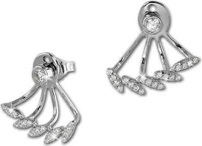 Produktbild von SilberDream weiß Ohrringe Ear Cuff Zirkonia Damen 925 Silber Ohrstecker GSO438W