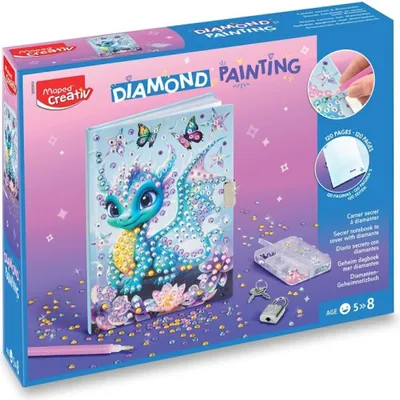 Imagen del producto de Cuaderno creativo Maped Creativ con técnica de pintura con diamantes, en caja