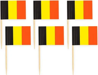 Produktbild von 50 Belgien Flaggen Party Picker 8cm