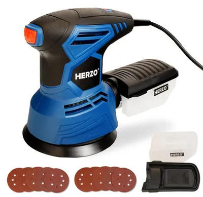 Image de Excentriqueuse - AJ3 - Électrique - 300 W - Plateau de ponçage de 125 mm - Réglage de la vitesse en 6 étapes - 6 000–13 000 tr/min - Collecteur de poussière