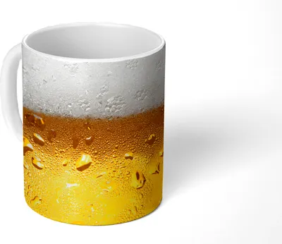 Obrázek produktu pro KitchenYeah® Hrnek na kávu Hrnek na kávu 350 ml Přeplněná sklenice na pivo s kondenzací Hrnek na čaj - Hrnek s fotografií - Hrnek - Keramický hrnek - Hrnek na čaj - Hrnek na kávu - Kancelářský hrnek