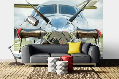 Produktbild von Vlies Fototapete FLUGZEUGSCHRAUBE 375 x 250 cm (inkl. Kleister) - Vlies Tapete, Wandtapete, Wandbilder - Tapete für Wohnzimmer Schlafzimmer, Büro, Küche - Montagefertig