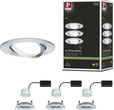 Produktbild von Paulmann LED Einbauleuchte Nova 3er-Set schwenkbar