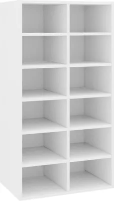 Zdjęcie produktu dla vidaXL Stojak na buty biały 54x34x100,5 cm Materiał drewnopochodny