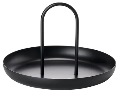 Produktbild von Zone Denmark Singles Serviertablett rund 20cm matt lackiertes Metall Schwarz