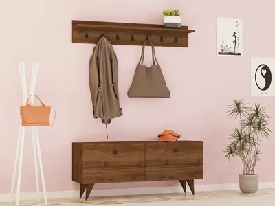 Produktbild von Skye Decor, Rupa - Walnut, Schränke, Flurständer, Nussbaum, 113 x 48,5 x 35 cm