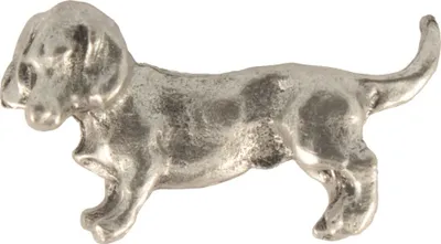 Hutanstecker Dackel Metall von Hut-Breiter in silber