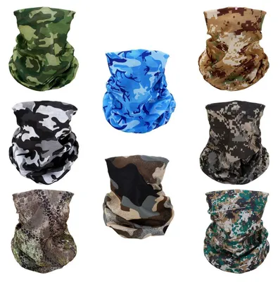 Produktbild von 8x Camouflage Multifunktionstuch Sportmaske Sturmhaube Polyester 50x25cm