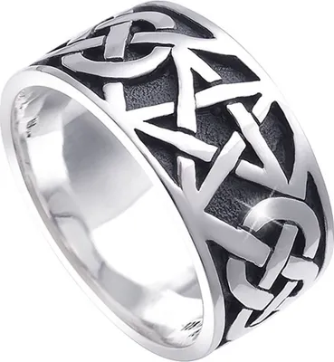 Produktbild von MATERIA by Matthias Wagner Pentagramm Ring 925 Silber antik breit keltisch für Damen Herren 7,2g SR-112