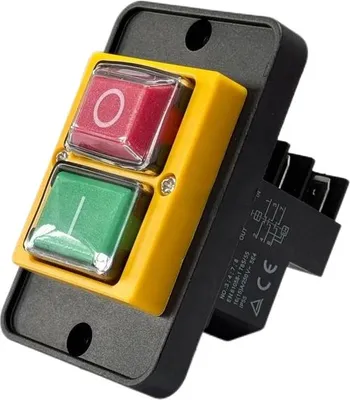 Produktbild von Trade-Shop Ein/Aus-Schalter Geräteschalter Druckschalter DKLD DZ-6-4 16A 250V IP55 6pin für Werkzeugmaschinen, Bohrmaschinen, Bohrer, Sägen, Schleifer