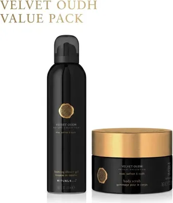 Produktbild von Rituals Private Collection Velvet Oudh Dusch & Peeling Set