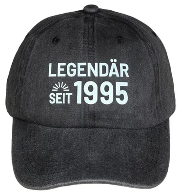 Productafbeelding van Baseballpet voor heren, donkergrijs, verstelbaar, katoen. "Legendarisch sinds 1995."
