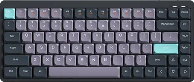 Produktbild von iBlancod Kabellose mechanische Tastatur, 84 Tasten, 2,4 G + BT5.0 + Typ C, 3 Anschluesse, 75 % flaches Layout, Tastaturen, 15 Lichteffekte, 5 Helligkeitsstufen fuer Tablet, Laptop, Smartphone, OUTEMU, blaue Schalter