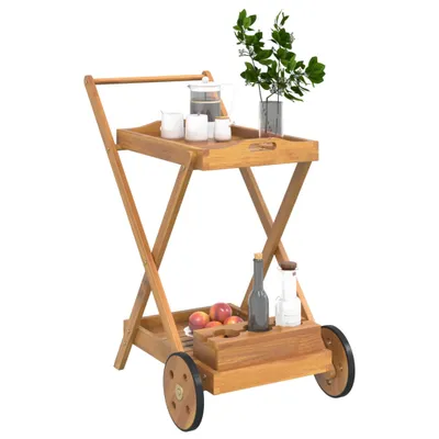 Immagine prodotto di The Living Store Carrello da tè 54x87x90 cm Legno massiccio di acacia