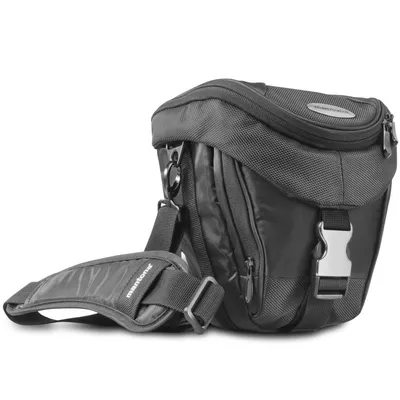 Image de Mantona Sac photo Colt - Étanche, accès rapide, sangle, compartiment pour accessoires, pour DSLR et hybrides, noir/métallique