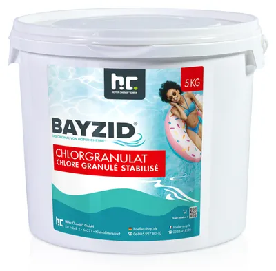 Produktbild von 1x5 kg BAYZID® Chlorgranulat für Pools mit Aktivchlor zur Poolwasser Desinfektion
