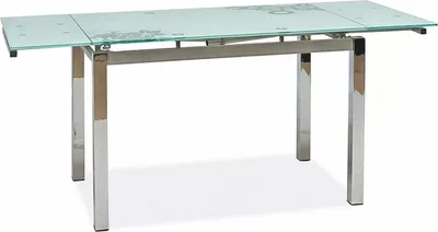 Obrázek produktu pro Casa Padrino kovový jídelní stůl se skleněnou deskou stříbrný 110-170 cm - Rozkládací kuchyňský stůl