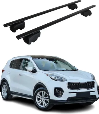 Obrázok produktu pre Priečne strešné nosiče pre Kia Sportage 2015–2021, čierna farba, ABE