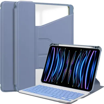 Obrázek produktu pro INF 360° Otočné Pouzdro s Bluetooth Klávesnicí pro iPad Pro 11 (2024) - Levandulová