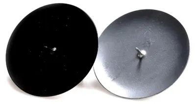 Produktbild von 4 Metallkerzenhalter für Adventskranz Ø 8 cm - Adventskranzstecker - Adventskranzhalter - Kerzenhalter Grau