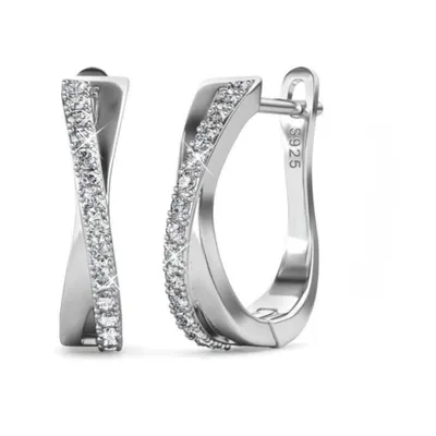 Produktbild von Paar Creolen  Damen Creolen Ohrringe 925 Silber 18K Gold