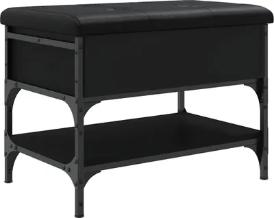 Obrázek produktu pro vidaXL Lavice na boty černá 62x42x45 cm Materiál na bázi dřeva