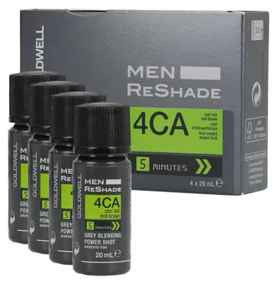 Produktbild von Goldwell Men ReShade Grey Blending Power Shot, Grau, 4CA, Männer, 80 ml, Alle Haare, Flasche