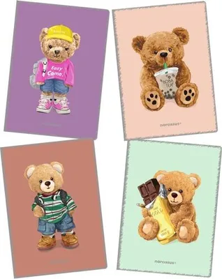 Produktbild von Zeszyt PP TEDDIES A4 w kratkę 60 kartek 80g